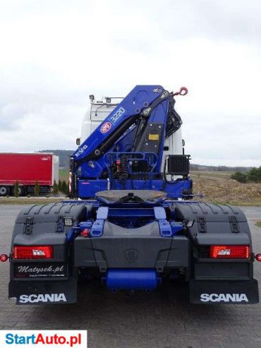 Scania R 580 / V8 / 6 X 2 / BOOGIE – 66 TON !!! / HDS HMF 3220 – WYSÓW 12,5 M /STEROWANIE RADIOWE /