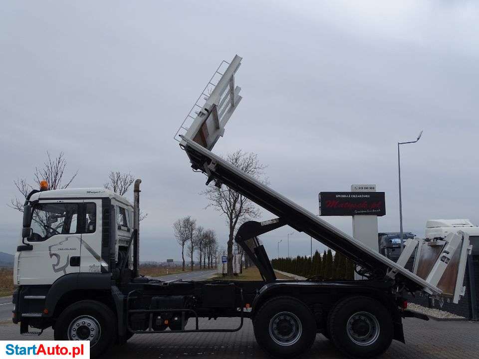 MAN TGA 26.400 / 6 X 4 / 3 STRONNY KIPPER / 2 X HYDROBURTA / WYWROTKA /MANUAL /