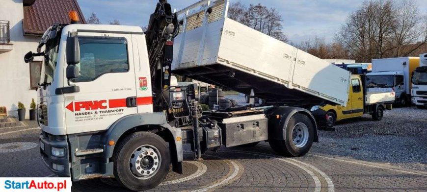 MAN TGM 18.290 HDS Hiab +Wywrotka Z Niemiec Wywrot 3 Stronny