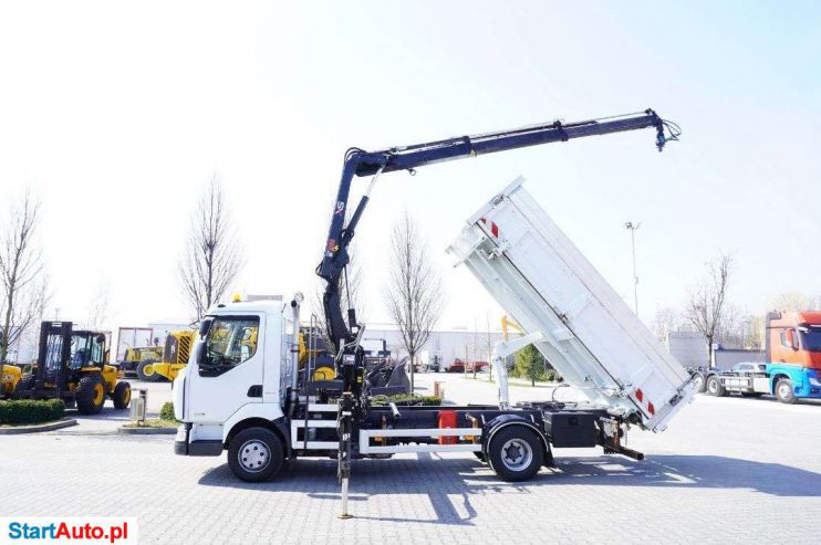Renault Midlum 220 DXI , E5 , 70.000 Km !!! Wywrotka Dwustronna , HDS HIAB + PILOT ZDALNE STEROWANIE , Bordmatic , Wywrotka Z Hdsem , Kran Żuraw , Podnośnik , 2-Stronny Kiper