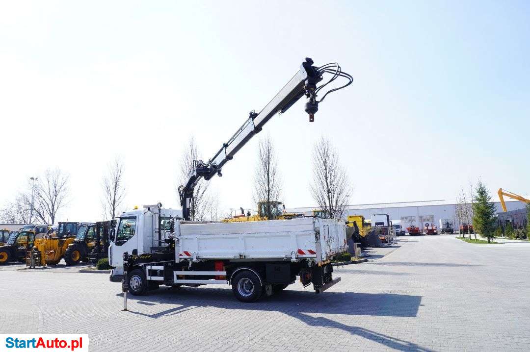 Renault Midlum 220 DXI , E5 , 70.000 Km !!! Wywrotka Dwustronna , HDS HIAB + PILOT ZDALNE STEROWANIE , Bordmatic , Wywrotka Z Hdsem , Kran Żuraw , Podnośnik , 2-Stronny Kiper