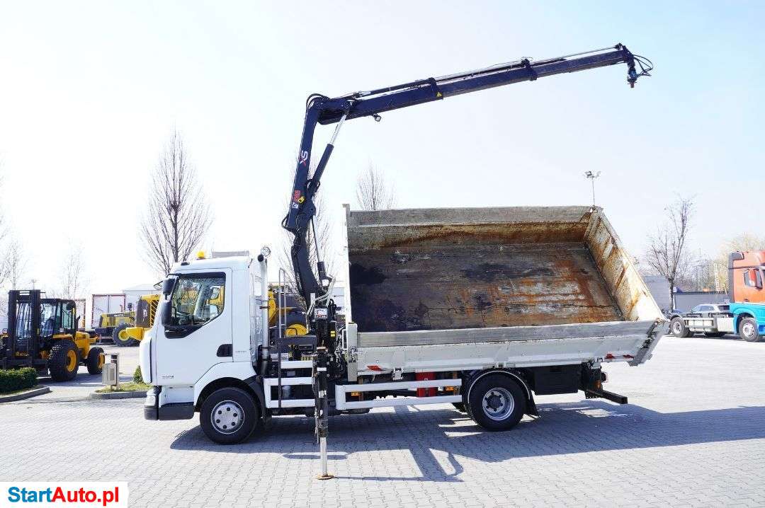 Renault Midlum 220 DXI , E5 , 70.000 Km !!! Wywrotka Dwustronna , HDS HIAB + PILOT ZDALNE STEROWANIE , Bordmatic , Wywrotka Z Hdsem , Kran Żuraw , Podnośnik , 2-Stronny Kiper
