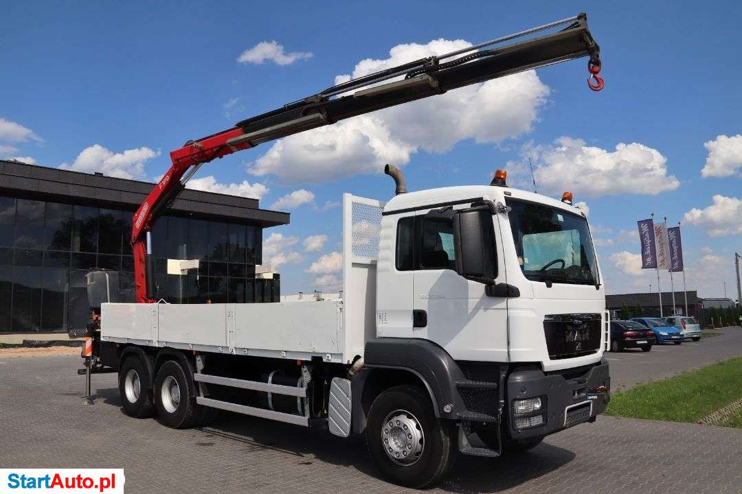 MAN TGS 32.360 / 6X4 / SKRZYNIOWY 6,4 M + HDS FASSI F190 / MANUAL / UDŹWIG: 8 325 KG !!! /