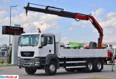 MAN TGS 32.360 / 6X4 / SKRZYNIOWY 6,4 M + HDS FASSI F190 / MANUAL / UDŹWIG: 8 325 KG !!! /