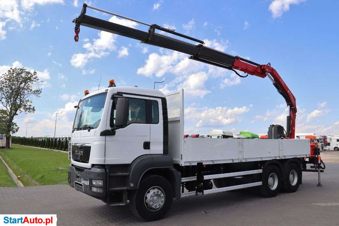 MAN TGS 32.360 / 6X4 / SKRZYNIOWY 6,4 M + HDS FASSI F190 / MANUAL / UDŹWIG: 8 325 KG !!! /