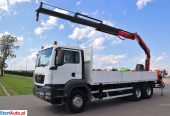 MAN TGS 32.360 / 6X4 / SKRZYNIOWY 6,4 M + HDS FASSI F190 / MANUAL / UDŹWIG: 8 325 KG !!! /