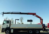 MAN TGS 26. 360 / 6 X 4 / SKRZYNIOWY – 6,75 M / HDS PALFINGER PK 16502 / WYSÓW- 10,2 M / STEROWANIE RADIOWE /