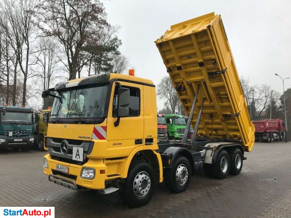 Mercedes-Benz ACTROS 3244 8X4 MP3 EURO 5 WYWROTKA TRZYSRONNA MEILLER BORDMATIK,