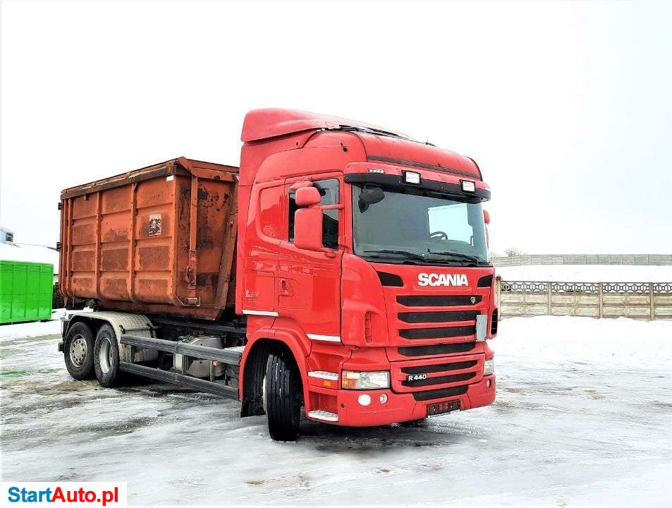 Scania R440 / Hakowiec / Oś Skrętna / Podnoszona / Hiab