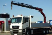 MAN TGS 26. 360 / 6 X 4 / SKRZYNIOWY – 6,75 M / HDS PALFINGER PK 16502 / WYSÓW- 10,2 M / STEROWANIE RADIOWE /