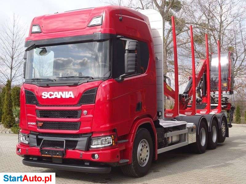 Scania R500 XT 8×4 EURO6 DO TRANSPORTU DREWNA Z HDS