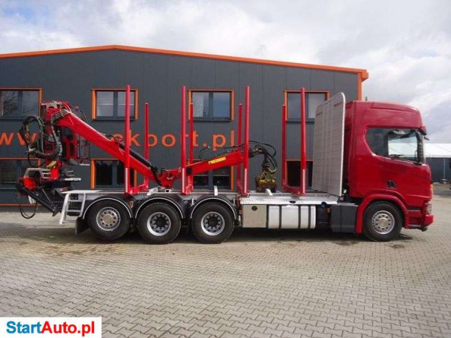 Scania R500 XT 8×4 EURO6 DO TRANSPORTU DREWNA Z HDS