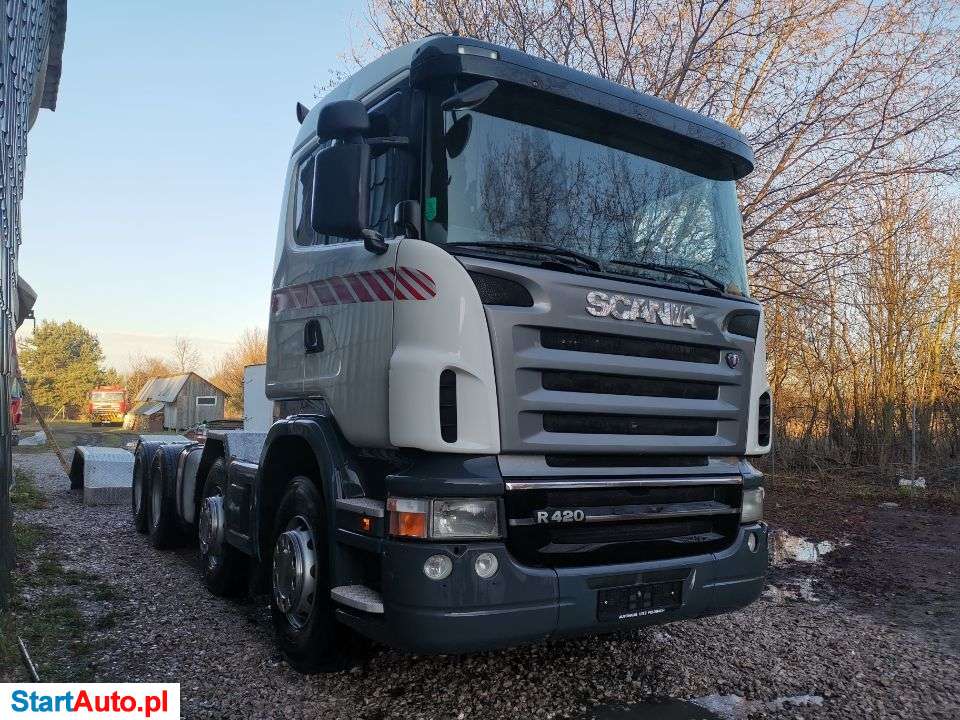 Scania R 420 / Euro 4 / 8X4 / Rama / Stare Tacho / Kipper / Holownik