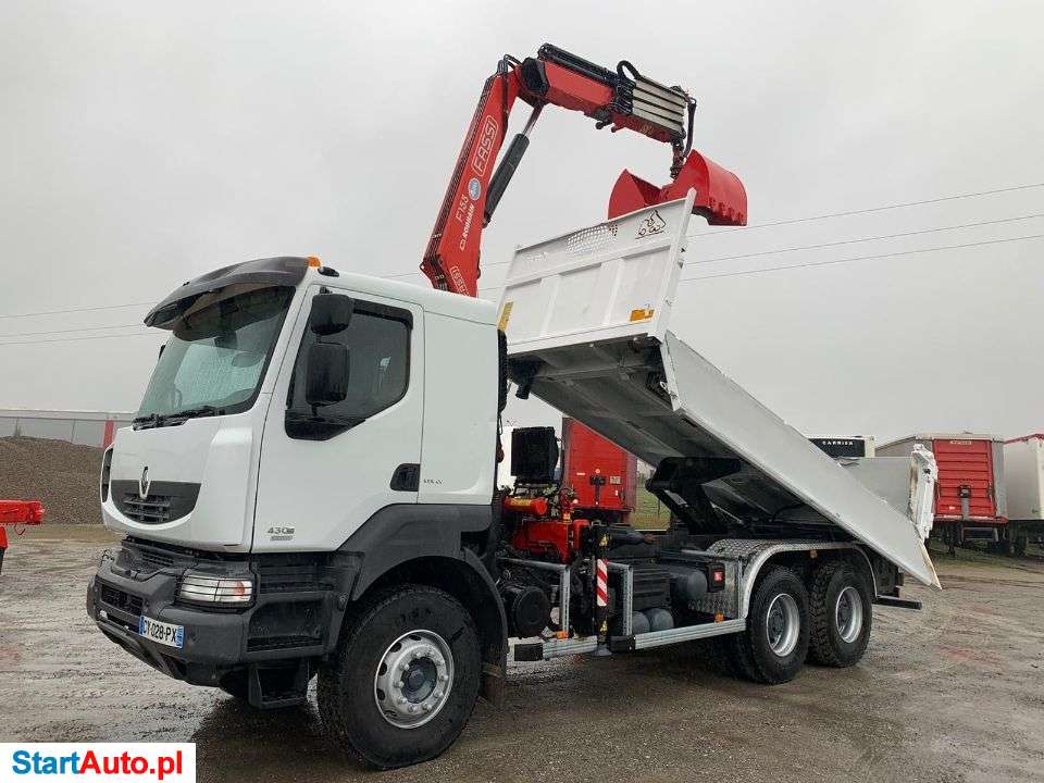 Renault KERAX 430 DXI / 6×4 / Wywrotka 2 Str / Dźwig / Pilot