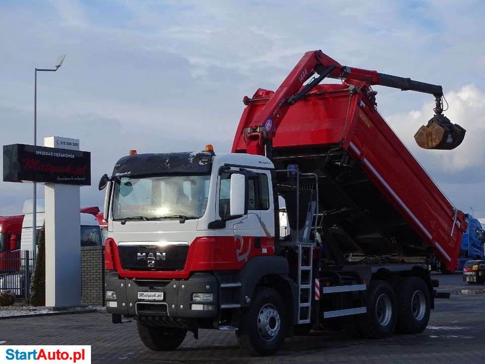 MAN TGS 33.360 / 6 X 4 / HYDROBURTA / WYWROTKA / HDS HMF 1444 / MANUAL /
