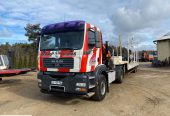 MAN TGA 410 4×2 HDS Palfinger PK29002G 8 Wysuwow Naczepa Do Więźby
