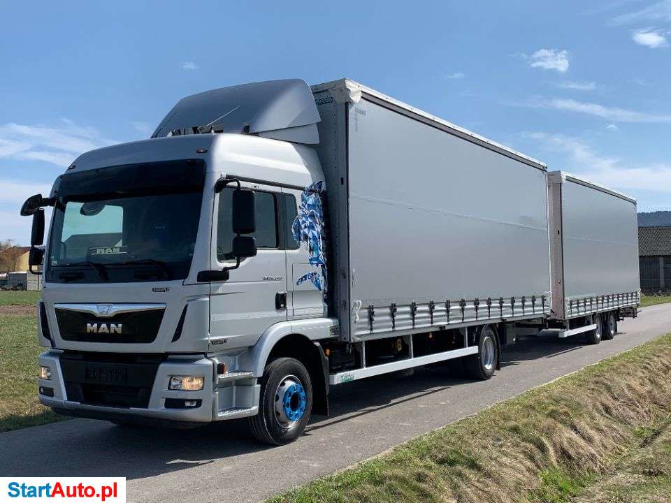 MAN TGM 12.290 / ZESTAW TANDEM / EURO 6 / POLSKI SALON / MANUAL / 7.7+7.7