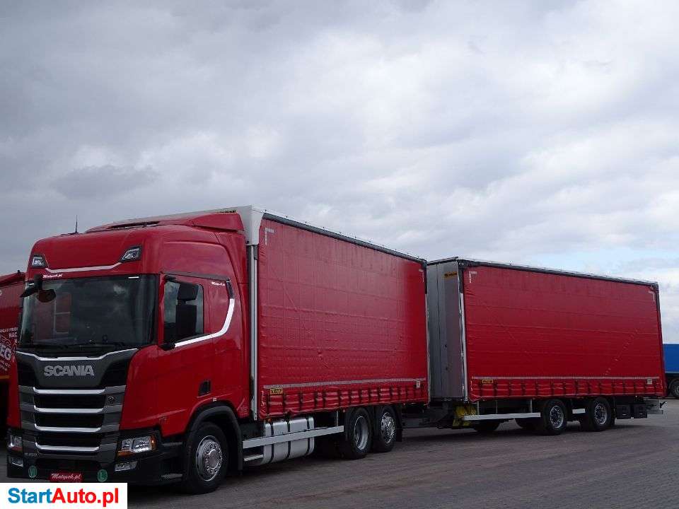 Scania R 450 / ZESTAW PRZEJAZDOWY 120 M3 / RETARDER / NOWY MODEL / KLIMA POSTOJOWA / ACC / 2018 R /