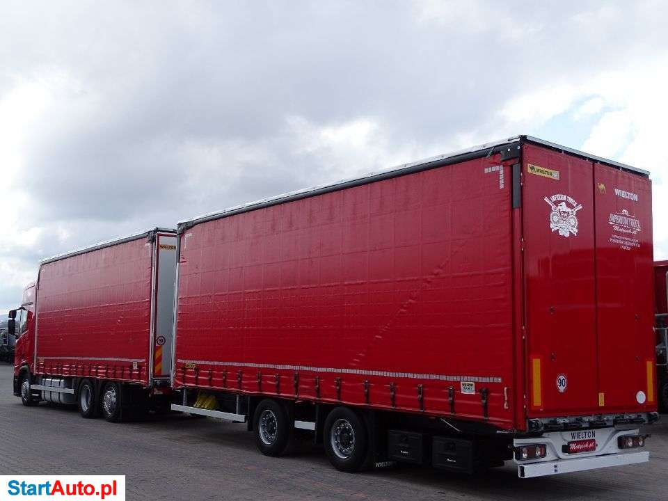 Scania R 450 / ZESTAW PRZEJAZDOWY 120 M3 / RETARDER / NOWY MODEL / KLIMA POSTOJOWA / ACC / 2018 R /