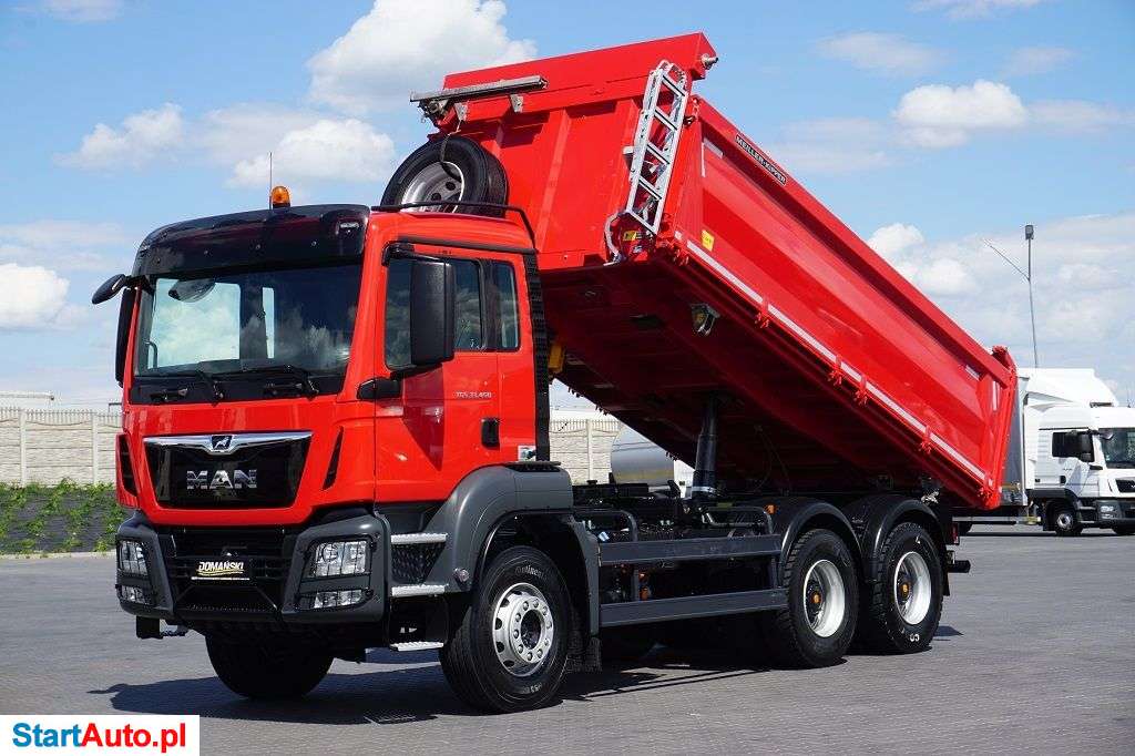 MAN TGS / 33.460 / E 6 / 6 X 4 / 3 STRONNY WYWROT MEIILER / MANUAL / JAK NOWY