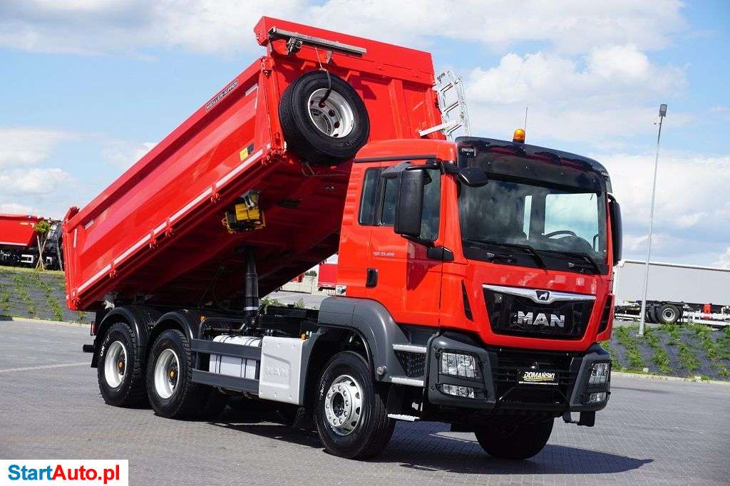MAN TGS / 33.460 / E 6 / 6 X 4 / 3 STRONNY WYWROT MEIILER / MANUAL / JAK NOWY