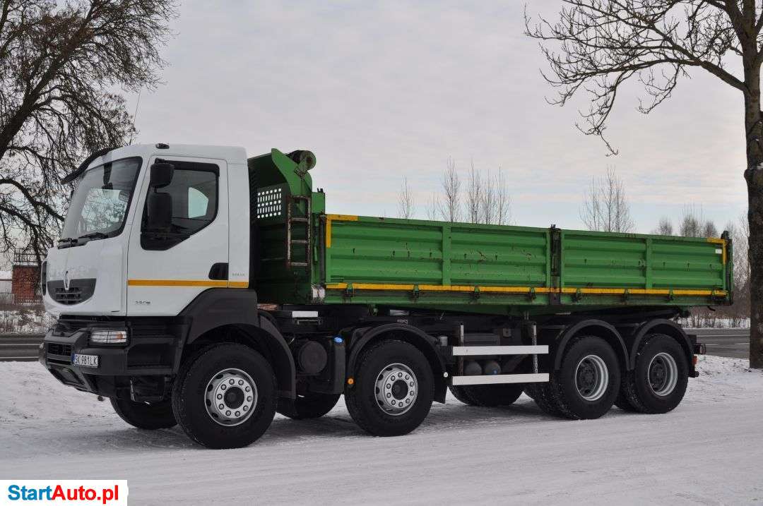 Renault KERAX 380.32 DXI 8X4 WYWROTKA TRZYSTRONNA KRAJOWY MAŁY PRZEBIEG 54.000 Km I WŁAŚCICIEL