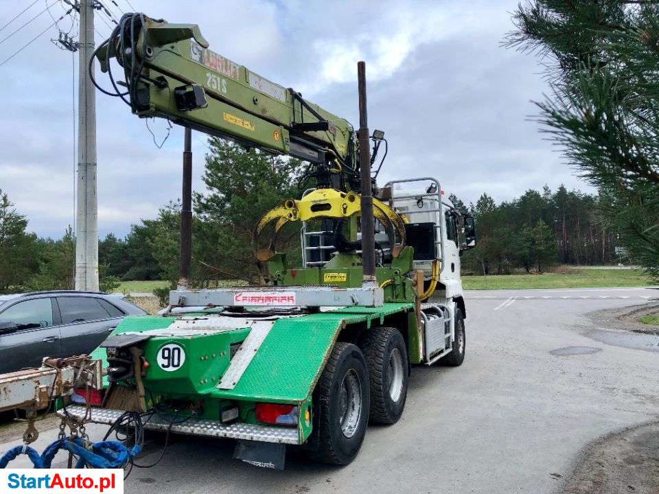 MAN TGS 540KM 6×4 Z Dzwigiem LOGLIFT 251S Do Drewna Dłużyca