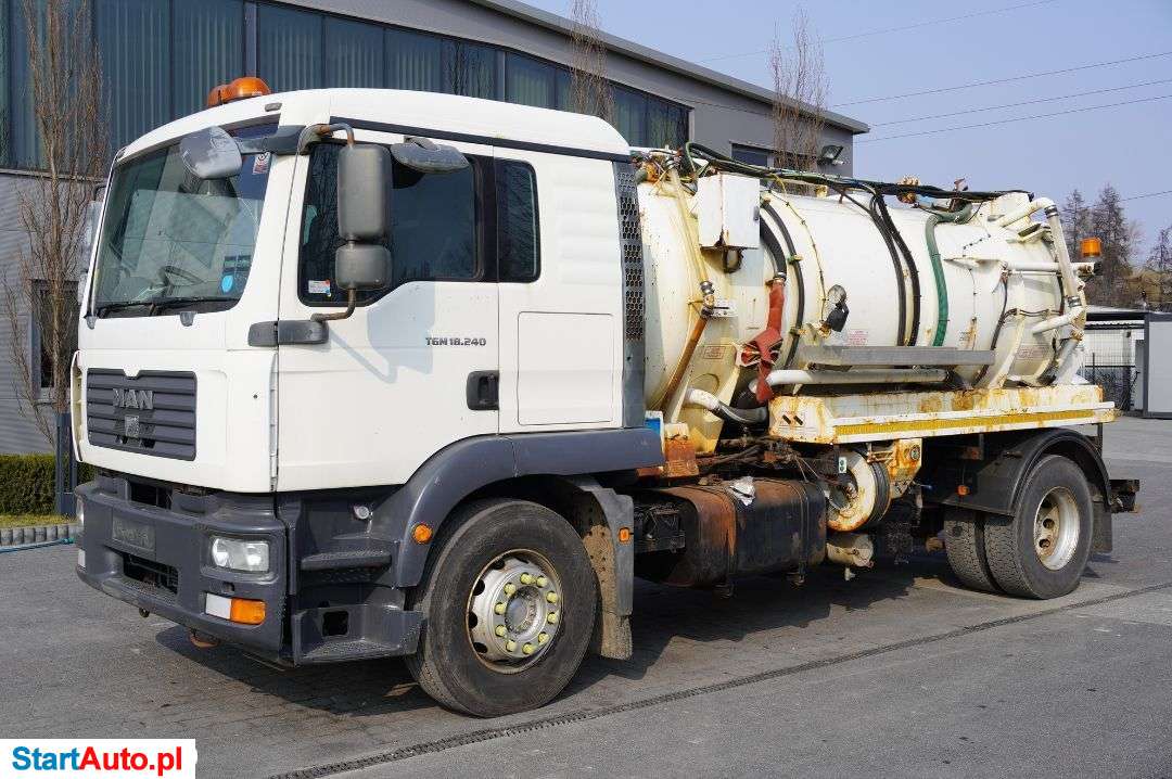 MAN TGM 18.240 , 4×2 , Wóz Asenizacyjny 7.000l , Pompa , Manual , Kabina Sypialna , Retarder , Szmbiarka , Asenizacja , Wywóz Nieczystości , Beczka ,Beczkowóz , WUKO