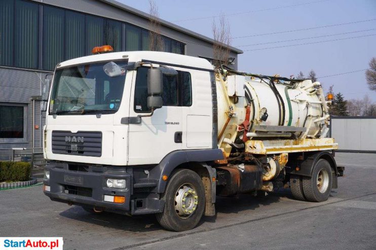 MAN TGM 18.240 , 4×2 , Wóz Asenizacyjny 7.000l , Pompa , Manual , Kabina Sypialna , Retarder , Szmbiarka , Asenizacja , Wywóz Nieczystości , Beczka ,Beczkowóz , WUKO