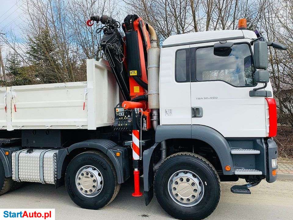 MAN 8×4 TGA 32-460 HDS PALFINGER 2300 KIPER WYWROTKA STAN PERFEKCYJNY