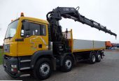MAN TGA 35.390 / 8 X 2 / SKRZYNIOWY – 6,05 M / HDS HIAB 700 / WYSUW – 15 M / UDŹWIG 18 TON / RETARDER / OŚ SKRĘTNA I PODNOSZONA /