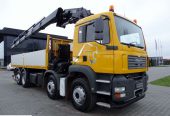 MAN TGA 35.390 / 8 X 2 / SKRZYNIOWY – 6,05 M / HDS HIAB 700 / WYSUW – 15 M / UDŹWIG 18 TON / RETARDER / OŚ SKRĘTNA I PODNOSZONA /