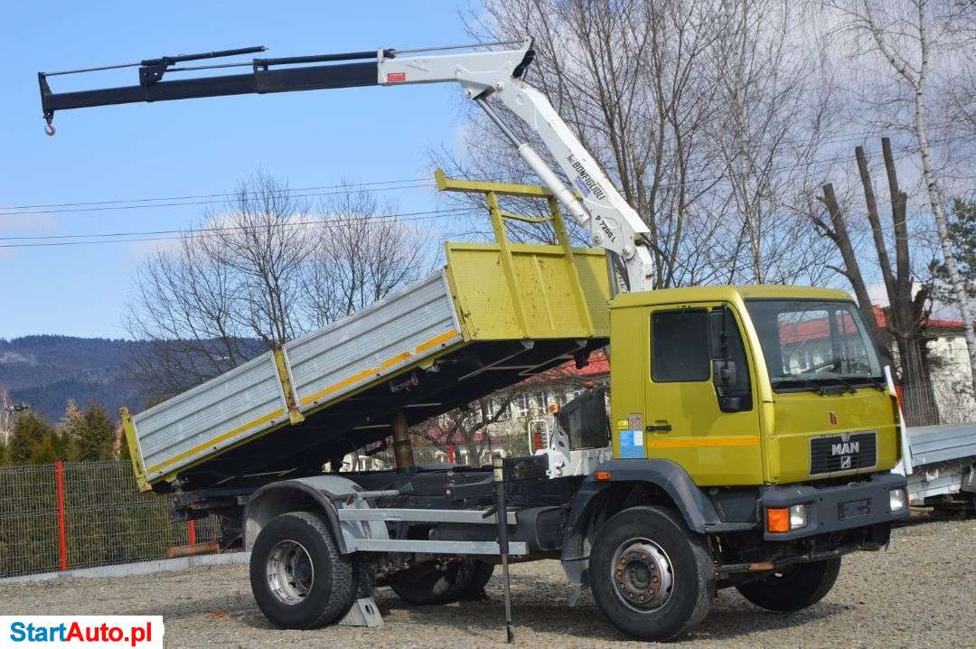 MAN 18.280 Wywrotka 3-Str + HDS Bonfignoli P.7200 L Stan * BDB *