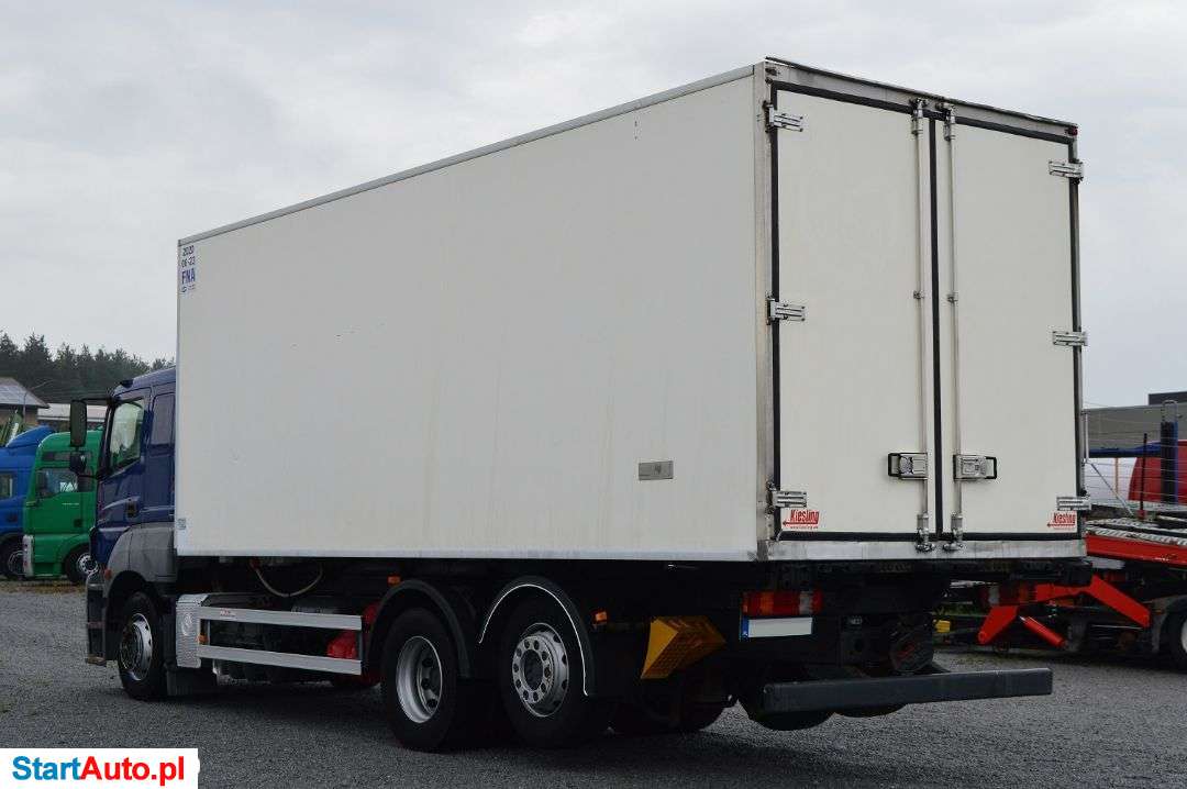 Mercedes-Benz AXOR 2540 6×2 EURO 5 CHŁODNIA HAKOWA HAKI KLIMA WEBASTO RETARDER LODÓWKA IZOTERMA KONTENER + DRZWI THERMOKING TS500 SPALINOWY KAMERA COFANIA PRZÓD + TYŁ NA PODUSZKACH