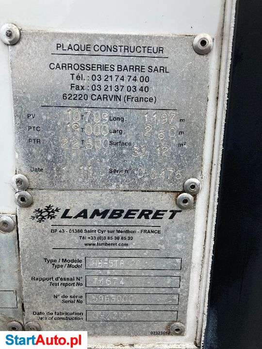 DAF DAF CF65 Chłodnia 24 Palety