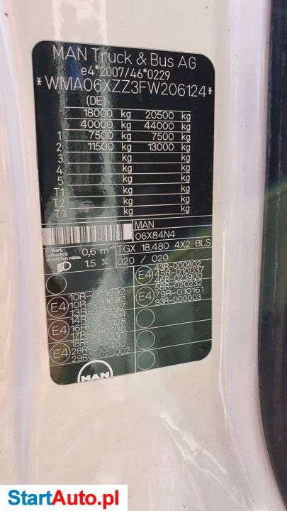 MAN TGX 18.480 STANDARD XLX