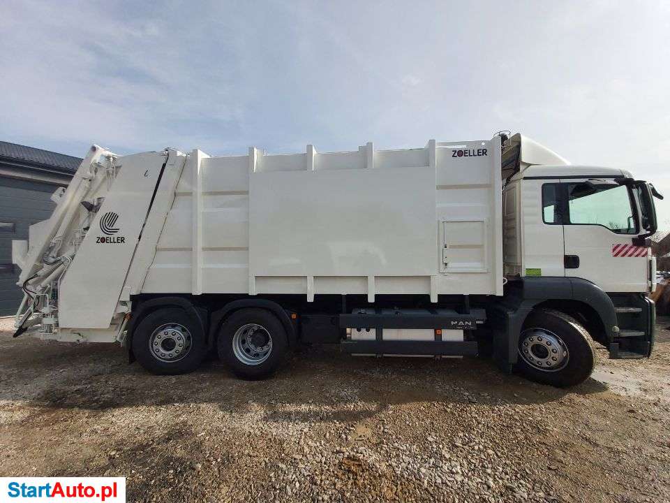 MAN TGS Euro 5 / Zabudowa ZOELLER M.XXL23 / Wrzut ZOELLER / GABARYTY / AUTOMAT / OŚ SKRĘTNA / BRAMA