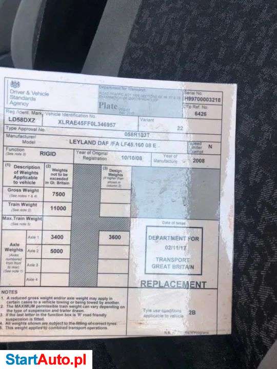DAF LF 45.160 Euro 5+ EEV