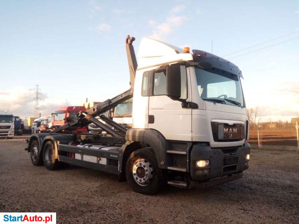 MAN 26440 6×2 Sprowadzony ,Oś Skrętna .Hakowiec Meiller 20.70