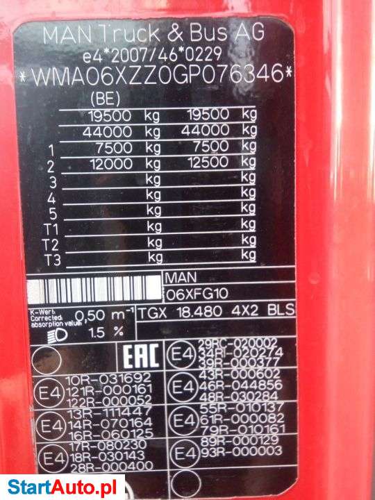MAN 18 480 Sprowadzony