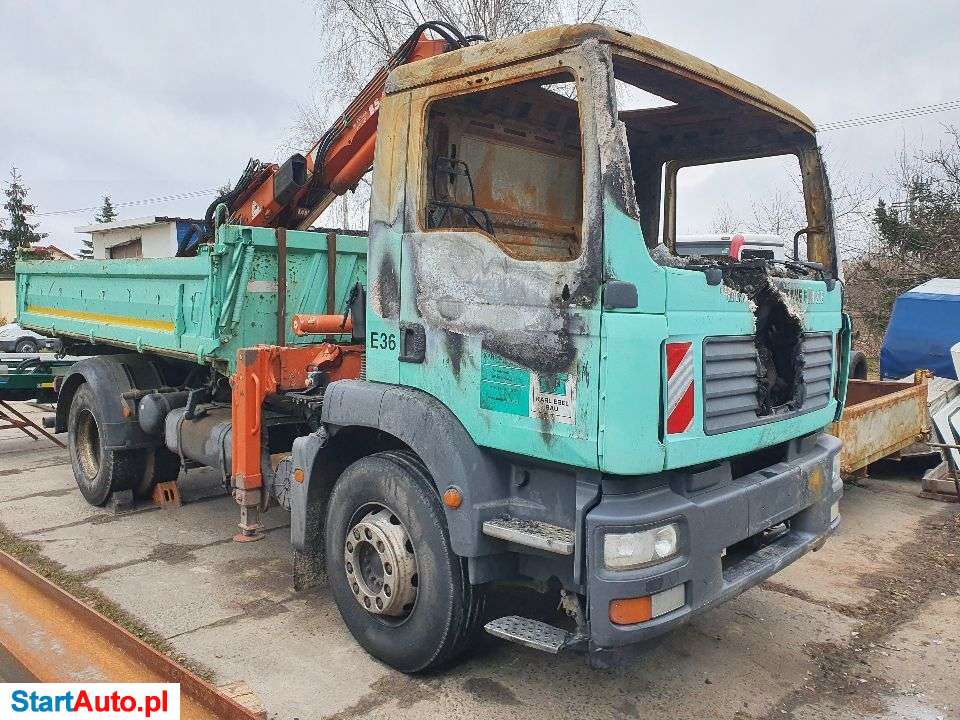 MAN TGM 18.280 4×2 Wywrotka HDS Atlas 85.2 Meiller Kipper Terex Uszkodzony