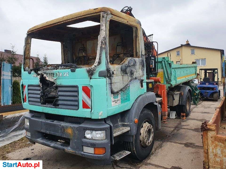 MAN TGM 18.280 4×2 Wywrotka HDS Atlas 85.2 Meiller Kipper Terex Uszkodzony