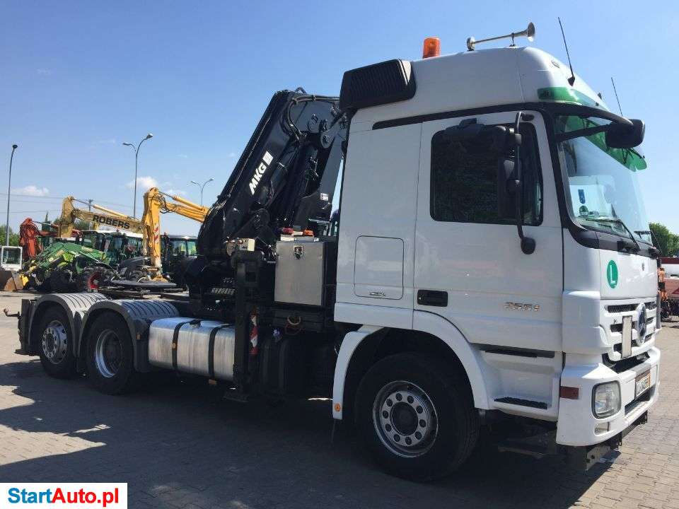 Mercedes-Benz MERCEDES ACTROS 2551 6X2 EURO 5, CIĄGNIK SAMOCHODOWY Z ŻURAWIEM MKG HLK 381,