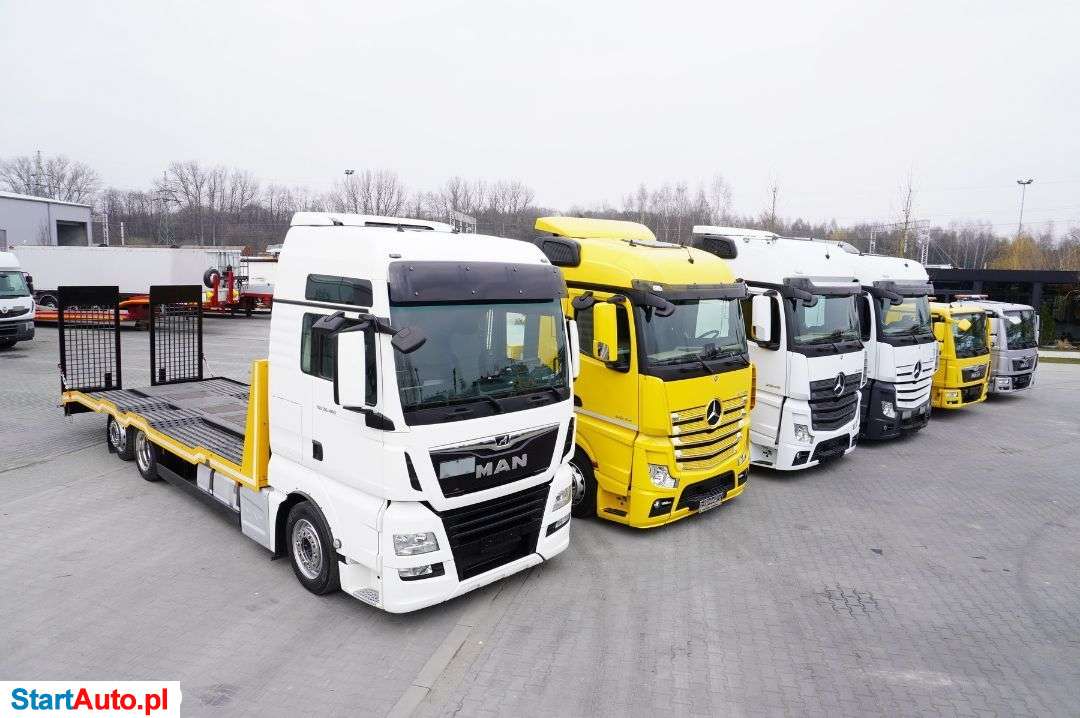 Mercedes-Benz Actros 2542 , 2545 , MAN TGX 26.460 , TGL 8.180 , TGL 12.220 , Autolaweta , Laweta , Platforma , Transport Maszyn