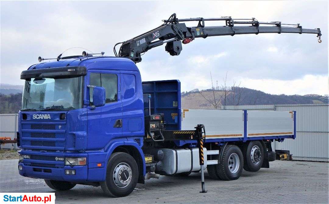 Scania 164L 580 Skrzynia 6,30m +HDS/PILOT*Stan BDB!