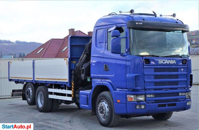 Scania 164L 580 Skrzynia 6,30m +HDS/PILOT*Stan BDB!