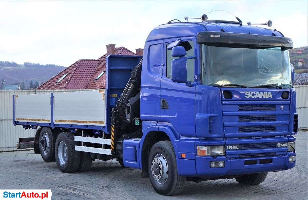 Scania 164L 580 Skrzynia 6,30m +HDS/PILOT*Stan BDB!