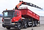 Scania P400 WYWROTKA 6,20m + HDS + PILOT * 8×4 *