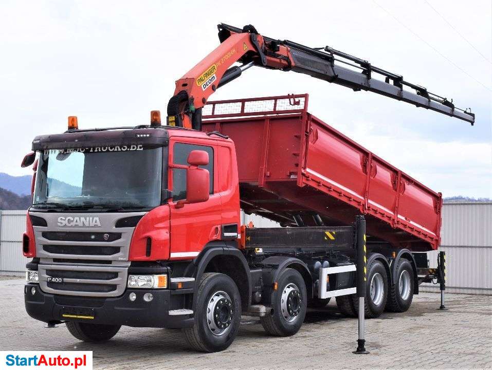 Scania P400 WYWROTKA 6,20m + HDS + PILOT * 8×4 *
