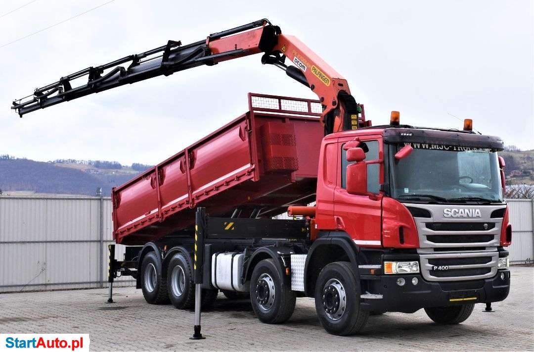 Scania P400 WYWROTKA 6,20m + HDS + PILOT * 8×4 *